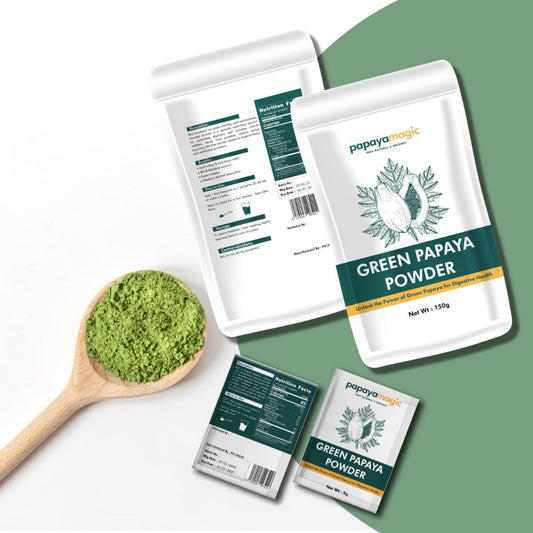 Organic Dried Green Papaya Powder - 30 x 5g Sachets