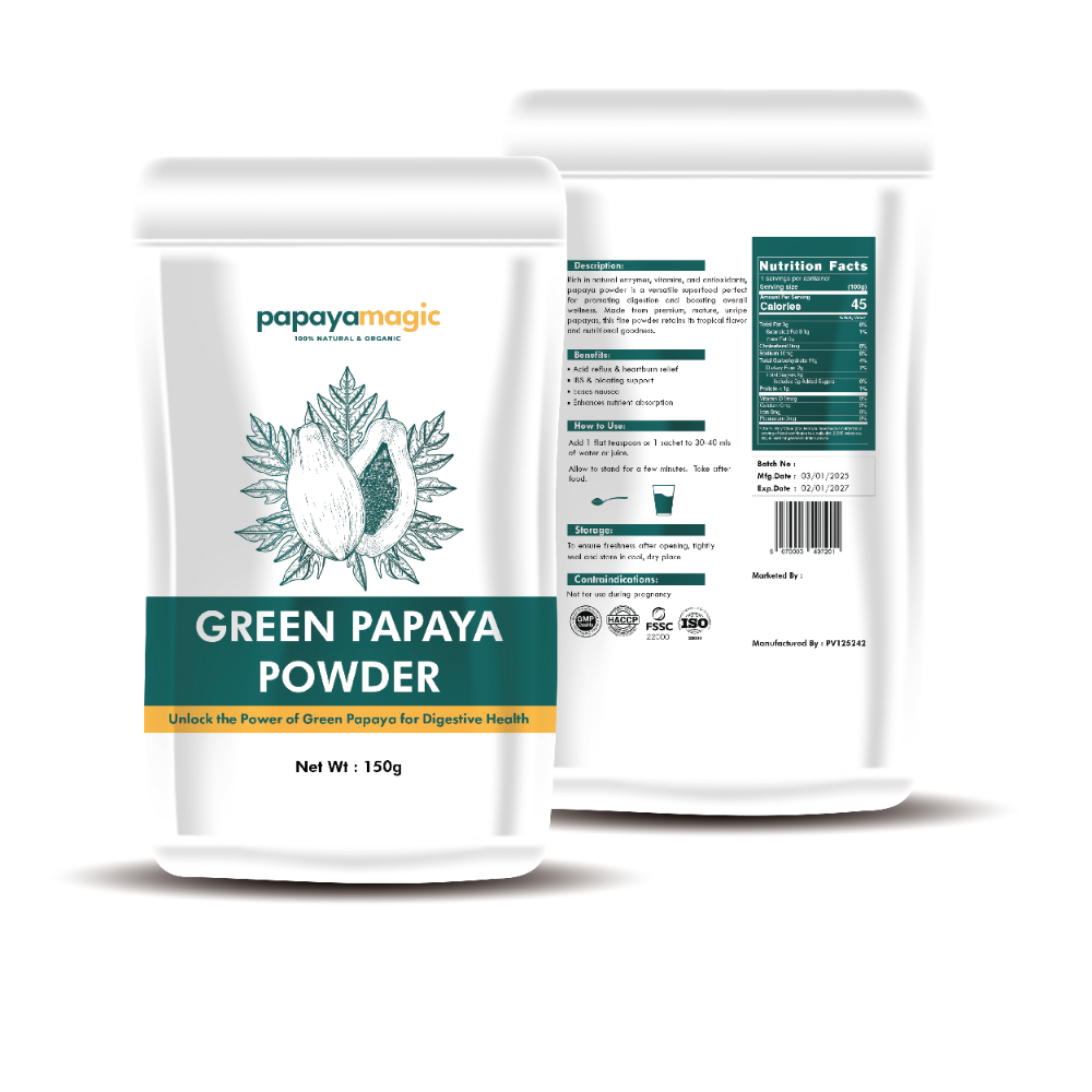 Organic Dried Green Papaya Powder